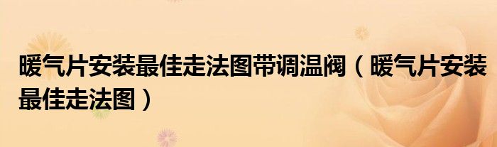 暖气片安装最佳走法图带调温阀（暖气片安装最佳走法图）