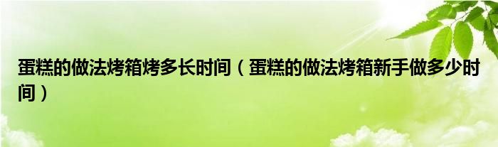 蛋糕的做法烤箱烤多长时间（蛋糕的做法烤箱新手做多少时间）