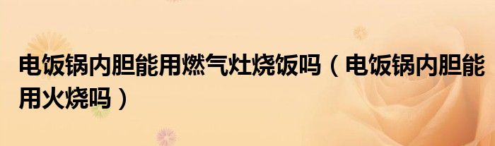 电饭锅内胆能用燃气灶烧饭吗（电饭锅内胆能用火烧吗）