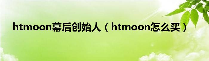 htmoon幕后创始人（htmoon怎么买）