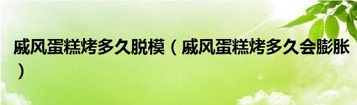 戚风蛋糕烤多久脱模（戚风蛋糕烤多久会膨胀）