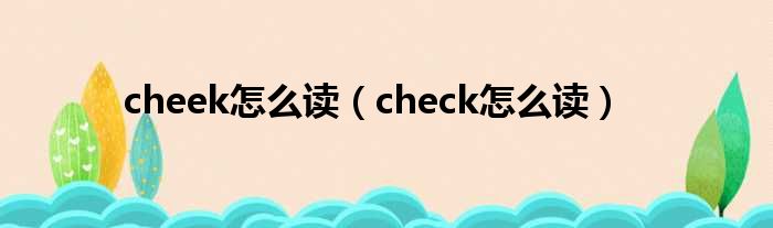 cheek怎么读（check怎么读）