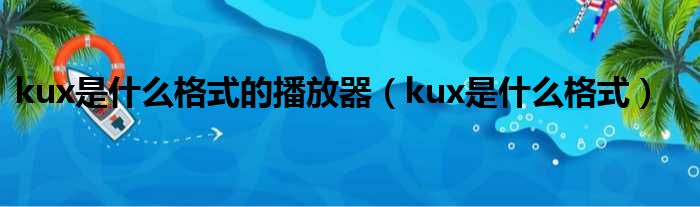 kux是什么格式的播放器（kux是什么格式）