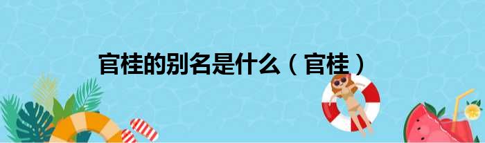 官桂的别名是什么（官桂）