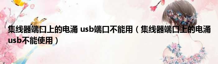 集线器端口上的电涌 usb端口不能用（集线器端口上的电涌usb不能使用）