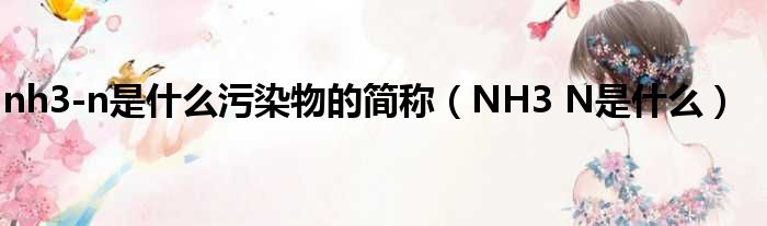 nh3-n是什么污染物的简称（NH3 N是什么）