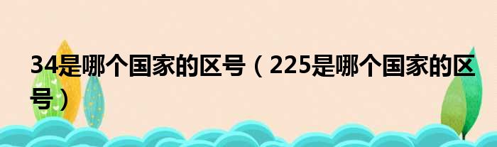 34是哪个国家的区号（225是哪个国家的区号）