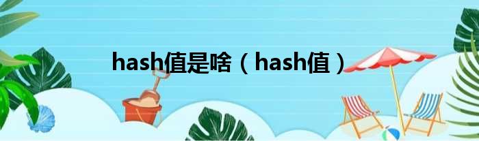 hash值是啥（hash值）