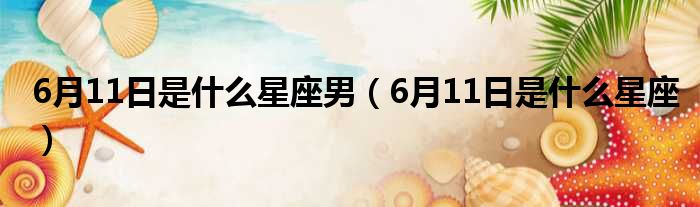 6月11日是什么星座男（6月11日是什么星座）