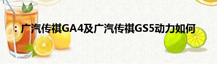 ：广汽传祺GA4及广汽传祺GS5动力如何