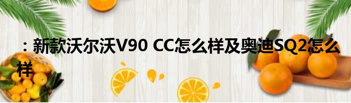 ：新款沃尔沃V90 CC怎么样及奥迪SQ2怎么样