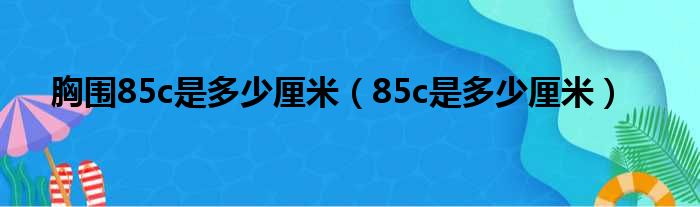 胸围85c是多少厘米（85c是多少厘米）