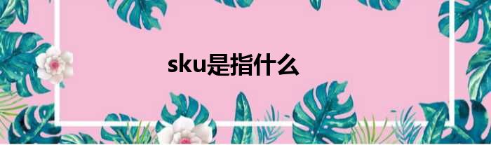 sku是指什么