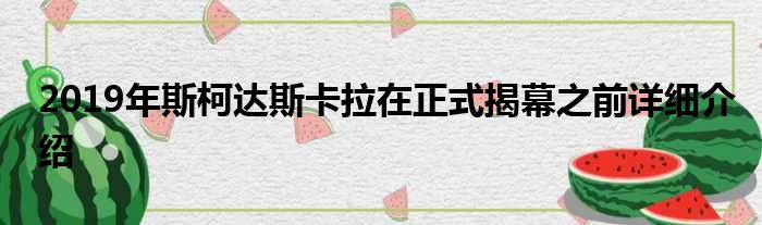 2019年斯柯达斯卡拉在正式揭幕之前详细介绍