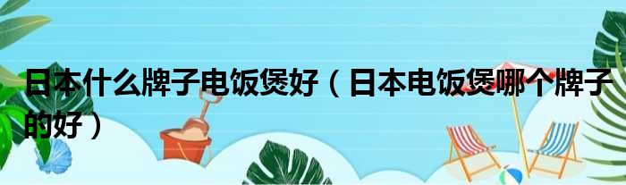 日本什么牌子电饭煲好（日本电饭煲哪个牌子的好）