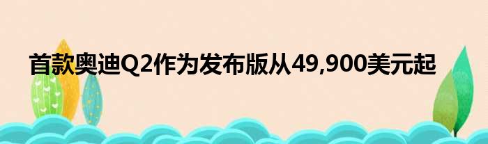 首款奥迪Q2作为发布版从49,900美元起