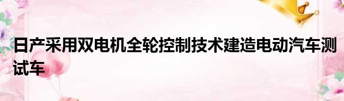 日产采用双电机全轮控制技术建造电动汽车测试车