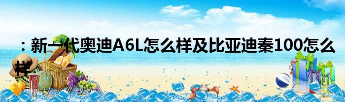 ：新一代奥迪A6L怎么样及比亚迪秦100怎么样