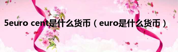 5euro cent是什么货币（euro是什么货币）