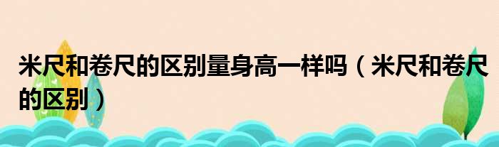 米尺和卷尺的区别量身高一样吗（米尺和卷尺的区别）