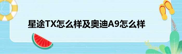 星途TX怎么样及奥迪A9怎么样