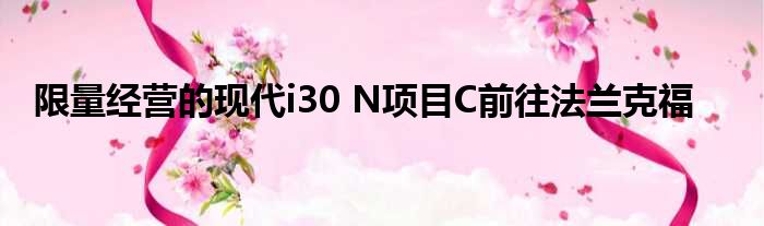 限量经营的现代i30 N项目C前往法兰克福