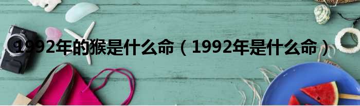 1992年的猴是什么命（1992年是什么命）