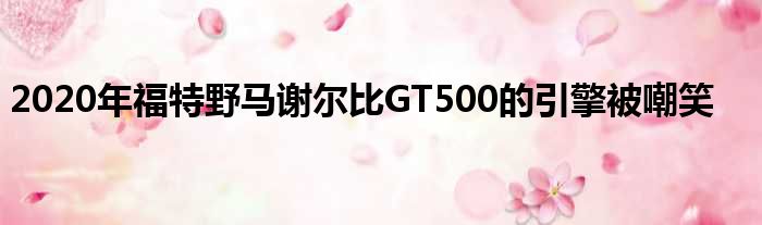 2020年福特野马谢尔比GT500的引擎被嘲笑