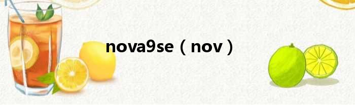 nova9se（nov）