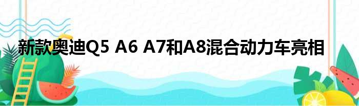 新款奥迪Q5 A6 A7和A8混合动力车亮相