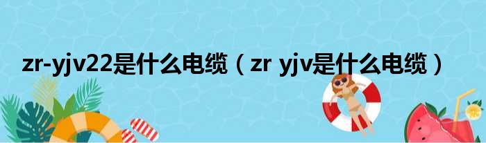 zr-yjv22是什么电缆（zr yjv是什么电缆）