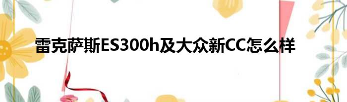 雷克萨斯ES300h及大众新CC怎么样