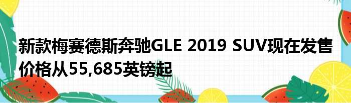 新款梅赛德斯奔驰GLE 2019 SUV现在发售 价格从55,685英镑起