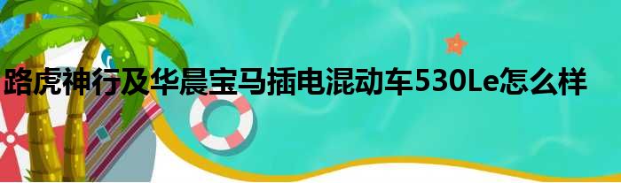 路虎神行及华晨宝马插电混动车530Le怎么样