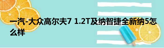 一汽-大众高尔夫7 1.2T及纳智捷全新纳5怎么样