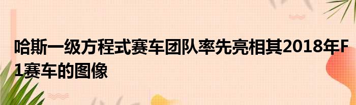 哈斯一级方程式赛车团队率先亮相其2018年F1赛车的图像