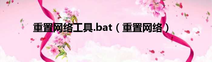 重置网络工具.bat（重置网络）