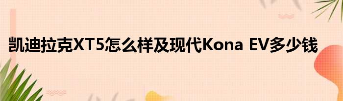 凯迪拉克XT5怎么样及现代Kona EV多少钱