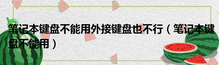 笔记本键盘不能用外接键盘也不行（笔记本键盘不能用）