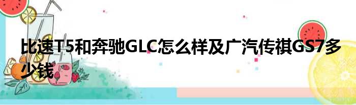 比速T5和奔驰GLC怎么样及广汽传祺GS7多少钱