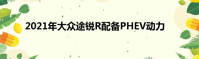 2021年大众途锐R配备PHEV动力