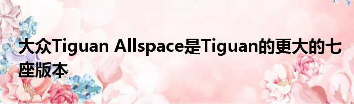 大众Tiguan Allspace是Tiguan的更大的七座版本