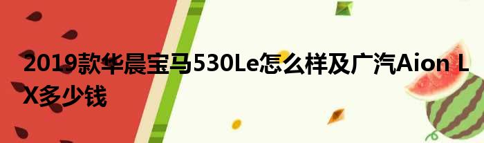 2019款华晨宝马530Le怎么样及广汽Aion LX多少钱