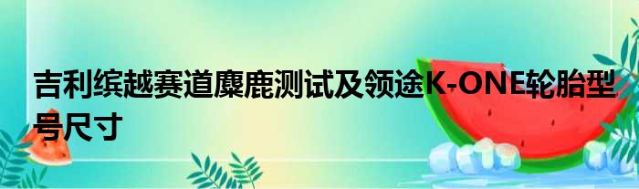 吉利缤越赛道麋鹿测试及领途K-ONE轮胎型号尺寸