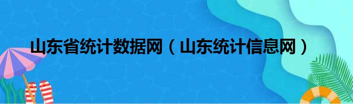 山东省统计数据网（山东统计信息网）