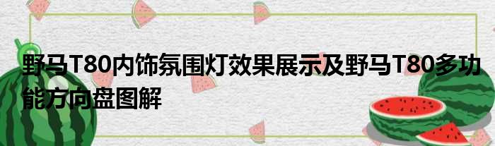 野马T80内饰氛围灯效果展示及野马T80多功能方向盘图解