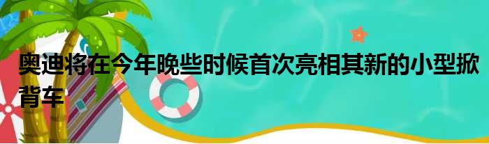 奥迪将在今年晚些时候首次亮相其新的小型掀背车