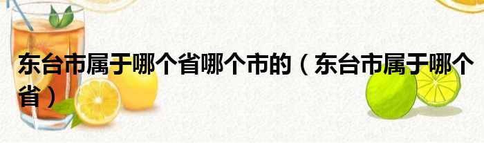 东台市属于哪个省哪个市的（东台市属于哪个省）