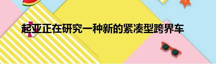 起亚正在研究一种新的紧凑型跨界车