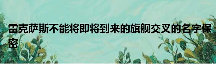 雷克萨斯不能将即将到来的旗舰交叉的名字保密